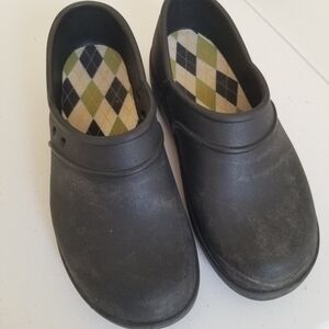 Crocs black slip on clogs Since 8